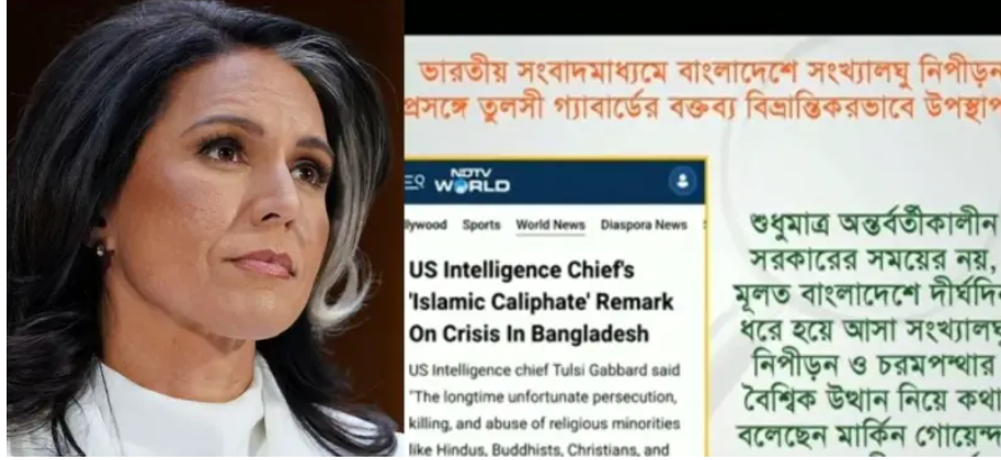 তুলসী গ্যাবার্ডের মন্তব্য বিভ্রান্তিকর: বাংলাদেশের অন্তর্বর্তী সরকার
