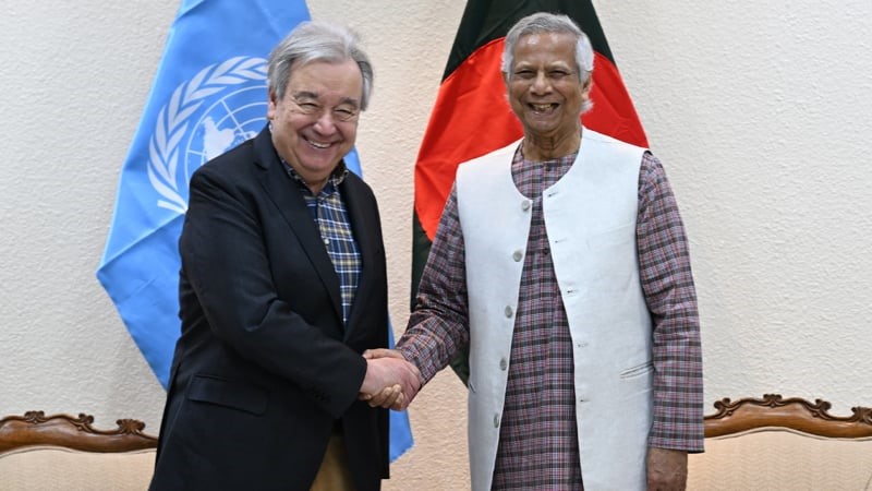 প্রধান উপদেষ্টার সঙ্গে বৈঠকে জাতিসংঘ মহাসচিব গুতেরেস