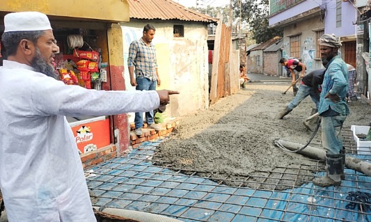 টঙ্গীর এরশাদনগর-দত্তপাড়া সংযোগ সড়কের নির্মাণ কাজ শুরু