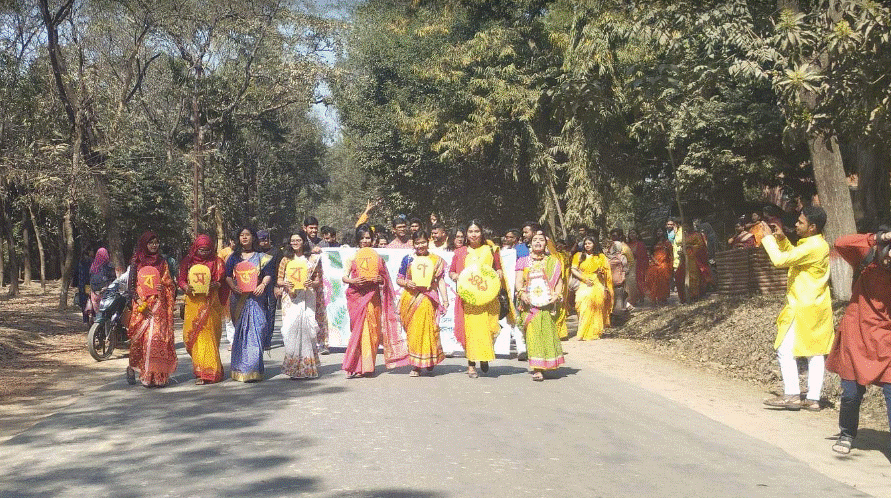 বসন্ত বরণে জাবিতে দিনভর ছিল প্রাণের উৎসব